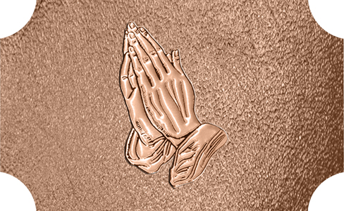 DLP517 516 BZ SH BZ Bronze Praying Hands Shimmer Bronze